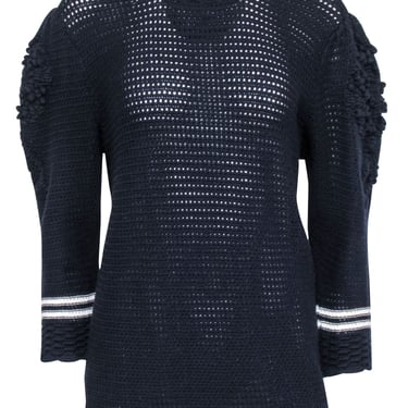 Les Copains - Navy Knit Wool Sweater Sz 10