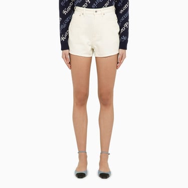 Kenzo White Denim Shorts Women