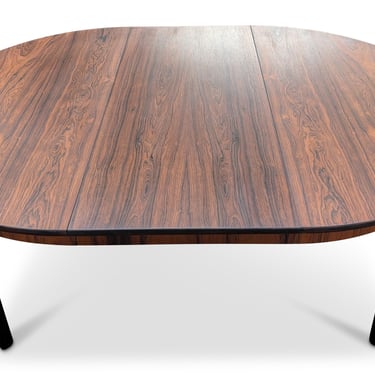 Round Rosewood Table w one Leaf - 0125138