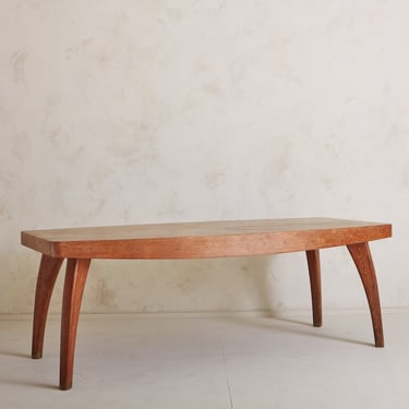 Cerused Oak Wood Dining Table in the Style of Jules Leleu, France 20th Century