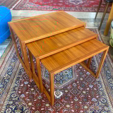 Danish Teak Nesting Tables by Kai Kristiansen for Vildberg Möblefabrik