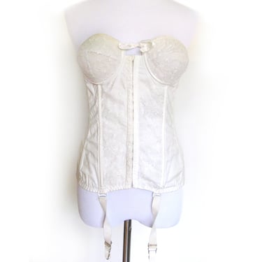 Charmode Girdle, Vintage Bustier, 1950s Garter Belt Corset Pin-Up Style Bullet Bra, Vintage Lingerie, Something Old, Sexy Lingerie, Size 34A 