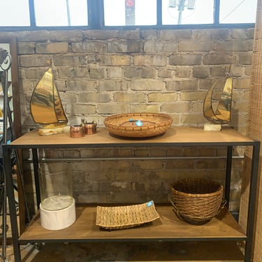 Wood and Metal Shelf / Console Table