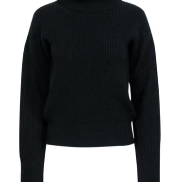 Generation Love - Black Wool & Cashmere Blend Turtleneck w/ Buttoned Sleeves Sz S
