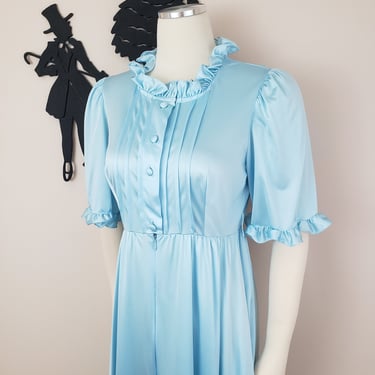 Vintage 1950's Vanity Fair Nightgown / 60s Pastel Lounge Wear Peignoir S 