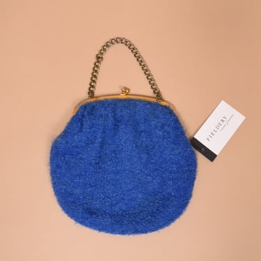 Blue Wool Bouclé Handbag