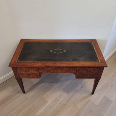 19th Century French Empire Style Flame Mahogany Writing Desk - Restoration / Louis Philippe Period 