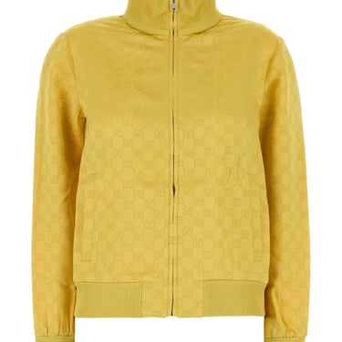 Gucci Women Yellow Jacquard Sweatshirt