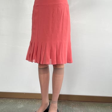 Chanel Blush Silk Skirt (M)