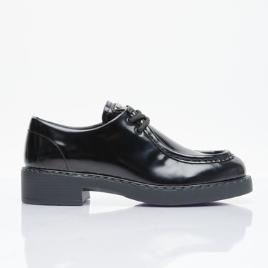 Prada Women Brushed Leather Lace-Up Shoes