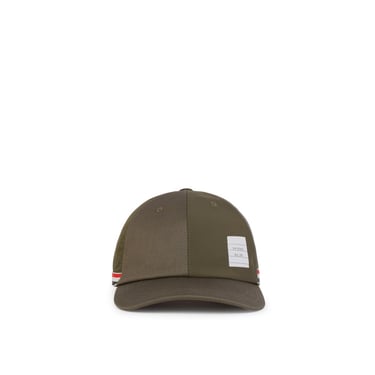 Thom Browne Green Cotton Baseball Cap Man