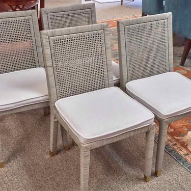Set of Four Serena & Lily 'Balboa' Dining Chairs in 'Mist'