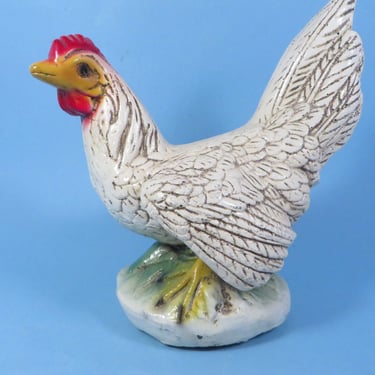Vintage Chalkware Chicken - Chalkware Made in Mexico Chicken Hen 