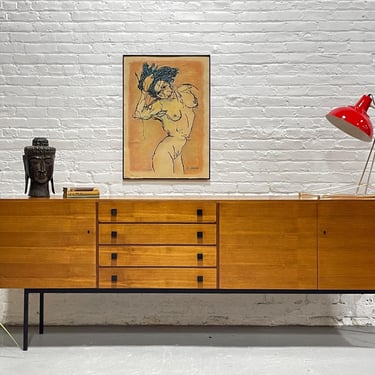 Extra Long Mid Century MODERN Teak CREDENZA / Sideboard, c. 1960s 