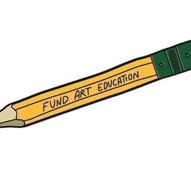 Fund Art Education Enamel Pin