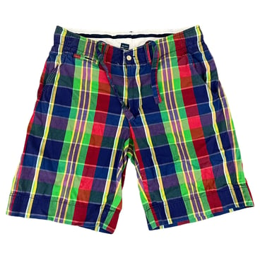 Polo Ralph Lauren Colorful Plaid Shorts Sz 33 Excellent Condition