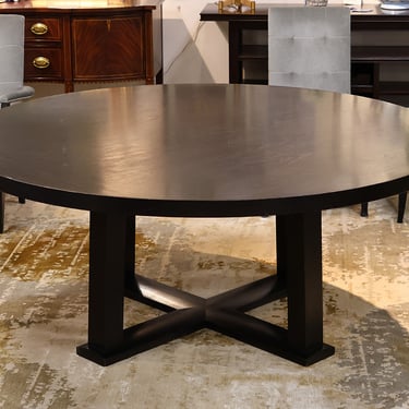 Christian Liaigre at Holly Hunt 72" Round Dining Table in Black Finish