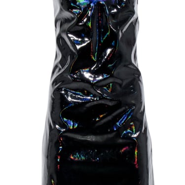 Opera Sport - Black Iridescent Metallic Mini Strapless Dress Sz 8
