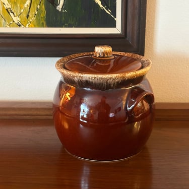 Vintage Drip Glaze Hull Oven Proof Lidded Jar or Pot 