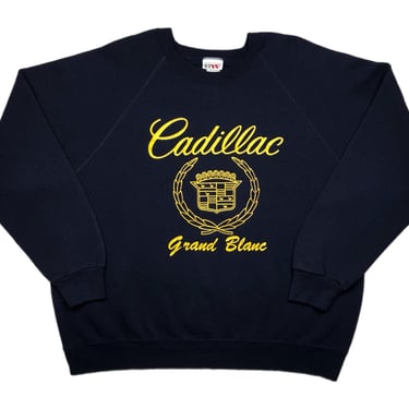 Vintage 80s/90s Cadillac Luxury Vehicle Dealership Grand Blanc Michigan Graphic Crewneck Sweatshirt Pullover Size XL 