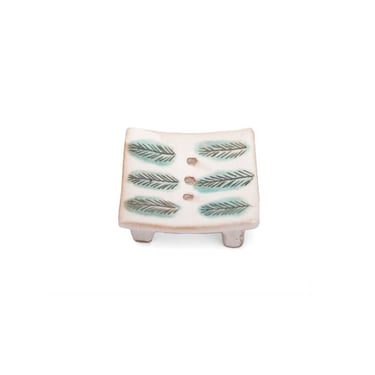 Fronds Ceramic Soap Dish