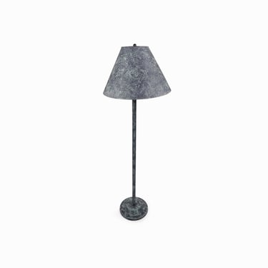 Marbleized Metal Floor Lamp Mid Century Modern Vintage Ron Rezek Style 