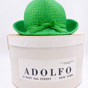 Vintage Adolfo Kelly Green Hat 