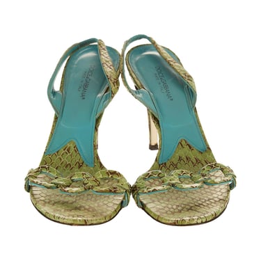 Dolce &amp; Gabbana Green Snakeskin Heels