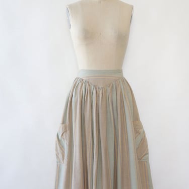Muted Desert Stripe Skirt XS