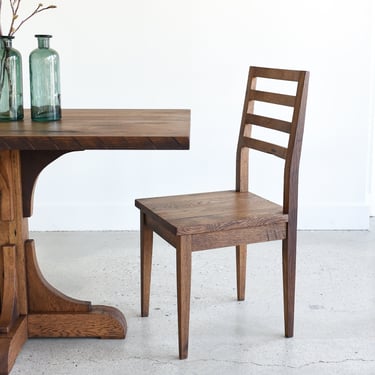 Solid Wood Dining Chair / Reclaimed Wood Farmhouse Kitchen Chair 