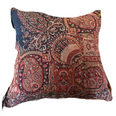 Vintage Fabric Red Pillow