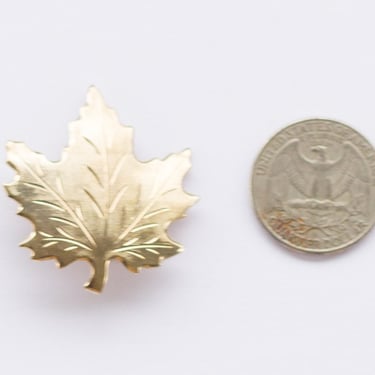 Vintage Gold Tone Maple Leaf Pin 