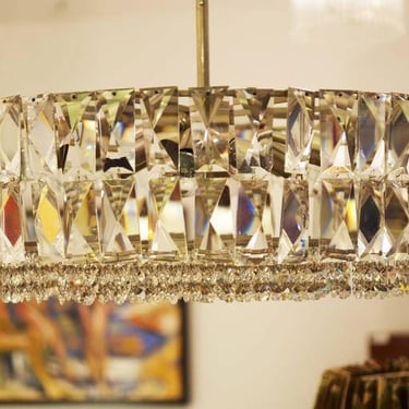 Large Impressive Cut Crystal Chandelier by Bakalowits 