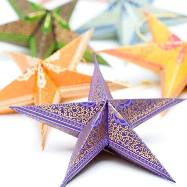 INDK FOLDING STAR DECOR ASSORTED COLORS