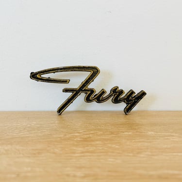 Vintage Original Automotive Parts 1960s-70s Plymouth Fury Fender Emblem Badge AALE 2524233 4 - As Is Condition 