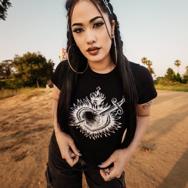 Sacred Heart Baby Tee by The Pretty Cult