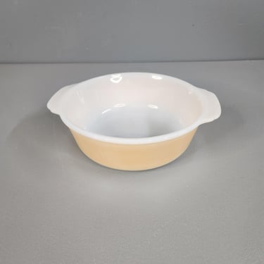 Anchor Hocking Fire King Peach Lusterware Handled Bowl 447 1.5 Qt 