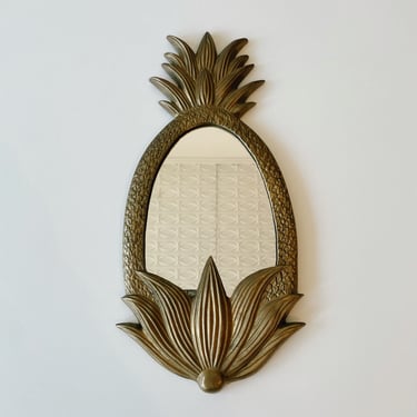 Brass Pineapple Mirror