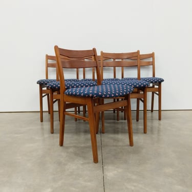 Set of 6 Vintage Danish Mid Century Modern Dining Chairs 