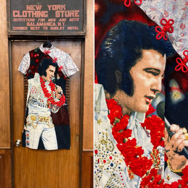 Vintage 1980’s Elvis Tapestry Custom Cheongsam Party Dress, Vintage 1980s Dress, Elvis Presley, Cheongsam, Tapestry Dress, Las Vegas 