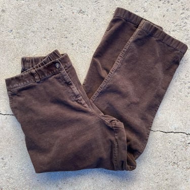 L.L. Bean 90s Vintage Chocolate Brown Corduroy High Rise Trouser Pants - 16 