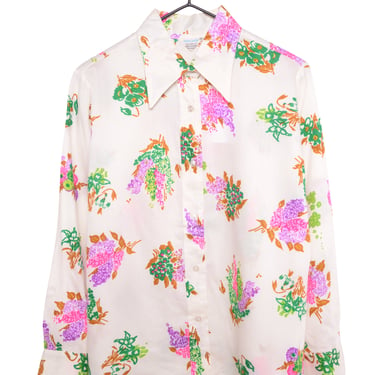 1970s Floral Button Top