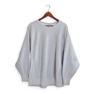 reverse weave sweatshirt / blank sweatshirt / 1990s Lee Reverse Weave heather grey sweatshirt XL 