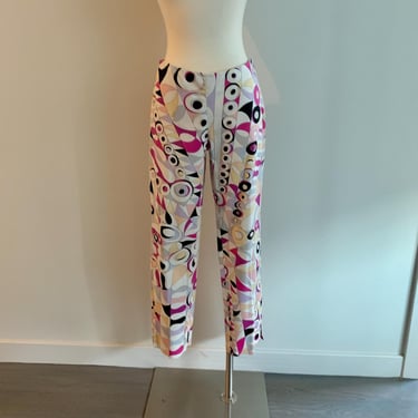 Vintage Pucci Y2K  side zip cotton/spandex twill pants-size US 10 