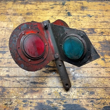 Antique Railroad Sign Railroad Train Track Switch Sign Indicator Vintage Cast Iron 