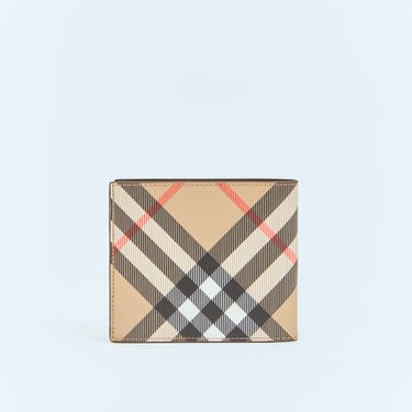 Burberry Men Check Bi-Fold Wallet