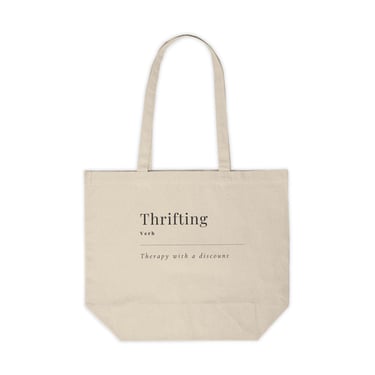 Canvas Thrifting Shopping Tote Bag 1 