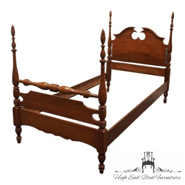 ABERNATHY FURNITURE Co. Solid Mahogany Traditional Style Twin Size Four Poster Bed 