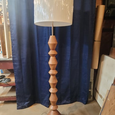 Wood Floor Lamp with Shade 64"x17"