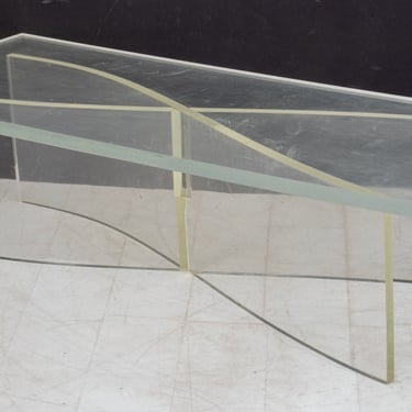 Modern X Form Lucite Coffee Table, 1970s